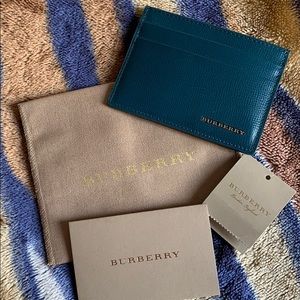 Burberry Teal Card Holder